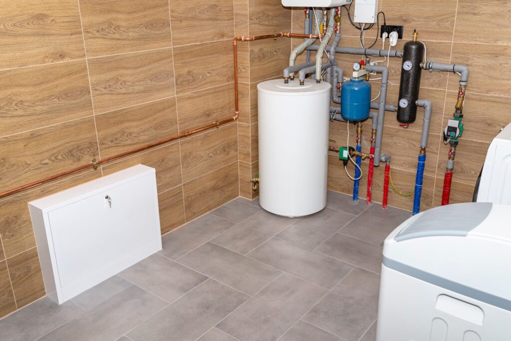 Residential water heater and plumbing system installed in Longmont